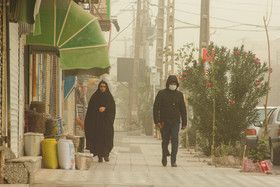 طوفان و آلودگی هوا در زابل