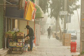 طوفان و آلودگی هوا در زابل