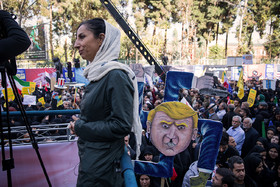 حضور خبرنگاران خارجی در مراسم راهپیمایی ۱۳ آبان