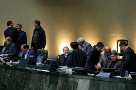 علی لاریجانی، رییس مجلس در جلسه علنی مجلس شورای اسلامی
