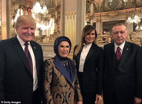 دیدار ۴۵ دقیقه‌ای اردوغان و ترامپ در پاریس