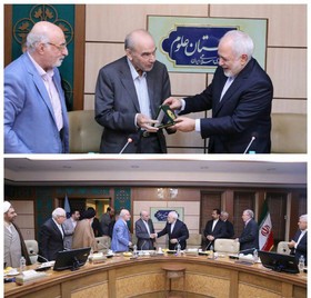 اعطای نشان فرهنگستان علوم به وزیر امور خارجه
