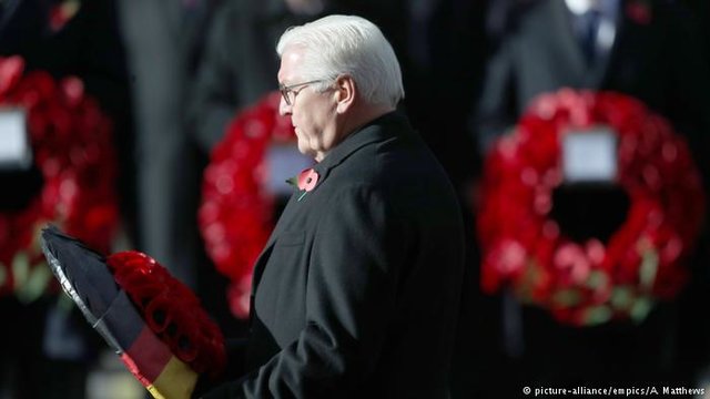 رئیس جمهور آلمان در مراسم یادبود پایان جنگ جهانی اول در لندن