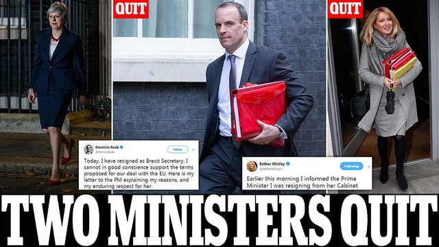 وزیر بریگزیت بریتانیا استعفا کرد/ موج استعفاها در کابینه