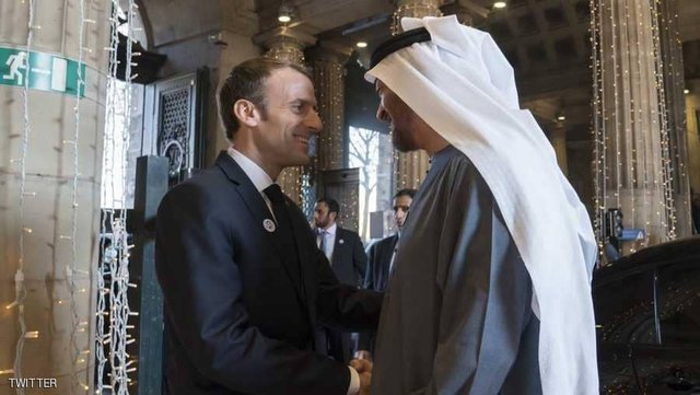 دیدار ولیعهد ابوظبی با رئیس‌جمهور فرانسه