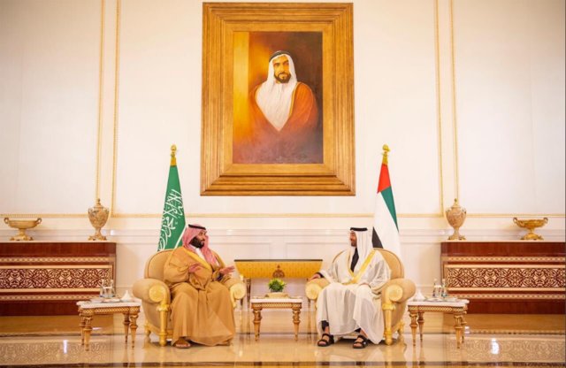  دیدار محمد بن سلمان با ولیعهد ابوظبی + تصاویر