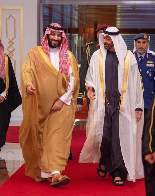  دیدار محمد بن سلمان با ولیعهد ابوظبی + تصاویر