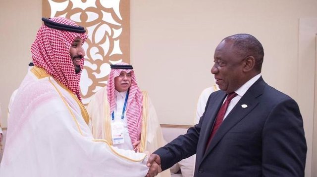 دیدار ولیعهد سعودی با رئیس جمهوری آفریقای جنوبی
