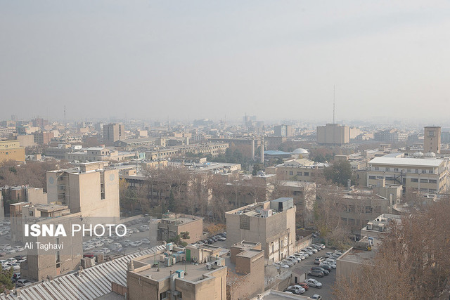 کاهش کیفیت هوا در برخی مناطق تهران به‌دلیل افزایش غلظت ازن