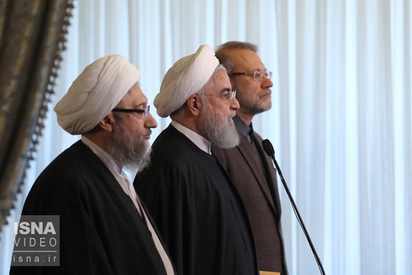 ویدئو / سخنان روحانی پس از نشست سران سه قوه