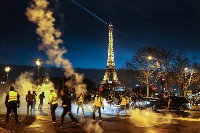 زردها در برابر سبزها در اعتراضات فرانسه