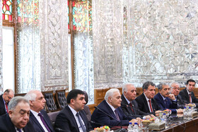 دیدار اکتای اسداف رییس مجلس ملی  جمهوری آذربایجان و تیم همراهش با علی لاریجانی رییس مجلس شورای اسلامی