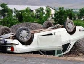 ۳ مصدوم نتیجه واژگونی پژو ۴۰۵ در سه‌راهی دانشمند گلستان