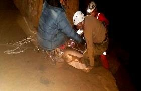 نجات غارنورد افتاده در چاه غار مراغه