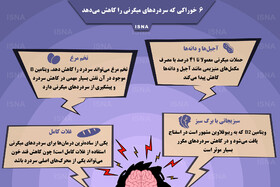 اینفوگرافی / ۶ خوراکی برای کاهش سردردهای میگرنی