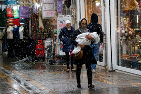 بارش برف در قزوین