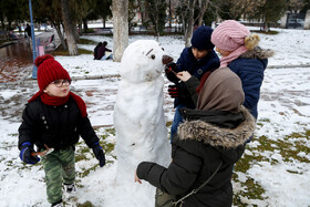بارش برف در قزوین