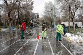 بارش برف در قزوین