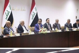 دیدار رئیس مجلس و رهبران فراکسیون‌های پارلمان عراق با ظریف