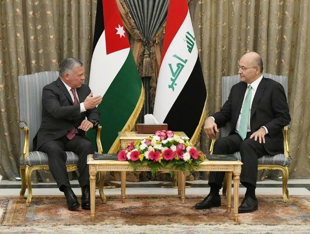 دیدار پادشاه اردن با برهم صالح درباره تقویت روابط سیاسی و اقتصادی