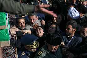 تشییع پیکر جانباختگان حادثه سقوط هواپیمای بوئینگ ۷۰۷