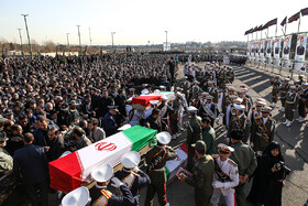 تشییع پیکر جانباختگان حادثه سقوط هواپیمای بوئینگ ۷۰۷