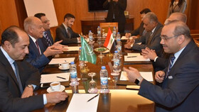 دیدار وزیر خارجه عراق با دبیرکل اتحادیه عرب در بیروت