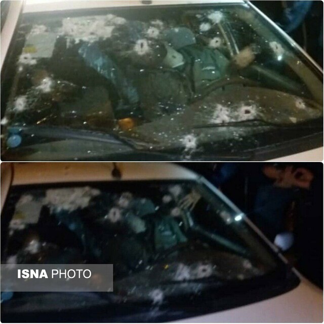 حمله به خودروی نیروی انتظامی در سربندر