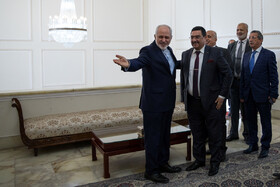 عبدالحمید سی عفیف، رئیس کمیسیون سیاست خارجه الجزایر در دیدار با محمد جواد ظریف، وزیر امورخارجه