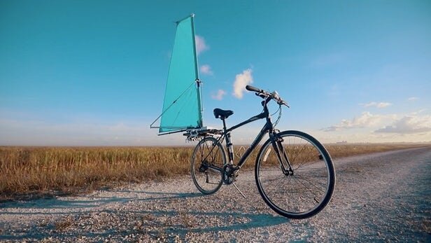 ابداع بادبان برای دوچرخه! +تصاویر