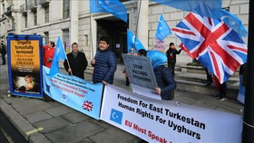 تجمع حمایت از اویغورها در نیویورک و لندن