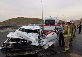 واژگونی خودرو در آزادراه کاشان- قم و فوت یک نفر