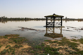 بالا آمدن آب رودخانه کارون در اهواز