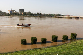 بالا آمدن آب رودخانه کارون در اهواز