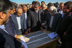 افتتاح پل ونارچ قم با حضور محمد اسلامی، وزیر راه و شهرسازی
