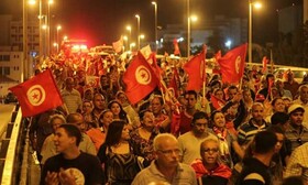 تظاهرات شبانه در تونس در پی مرگ مشکوک یک جوان تونسی