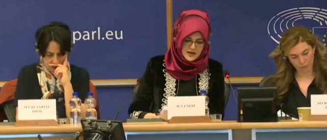 نامزد خاشقجی و یک فعال زن عربستانی در بروکسل برای رسوا کردن نقض‌ حقوق بشر در عربستان