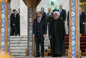 مراسم استقبال رسمی روحانی از نخست وزیر ارمنستان