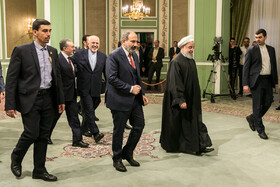 مراسم استقبال رسمی روحانی از نخست وزیر ارمنستان