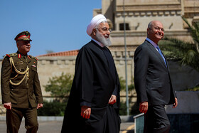 استقبال رسمی رییس جمهور عراق از حسن روحانی