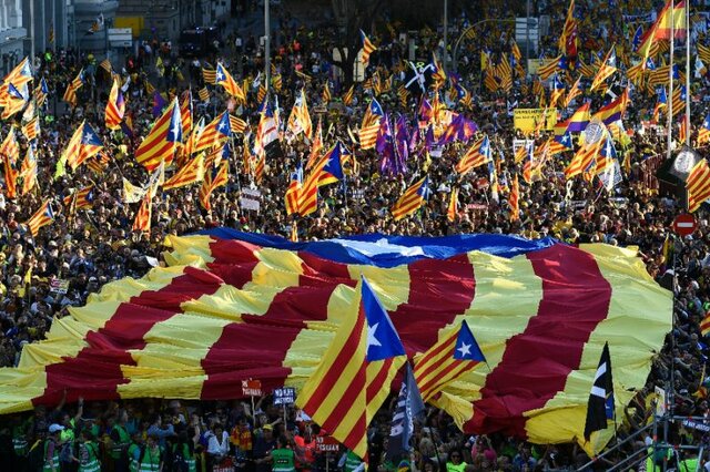 تظاهرات حمایت از کاتالونیا