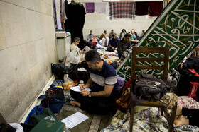 مراسم معنوی اعتکاف در دانشگاه تهران