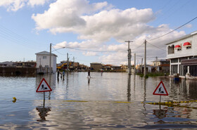 سیل و آبگرفتگی در منطقه «گمیشان» استان گلستان