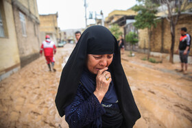 محله گود گل کنان شهرک سعدی شیراز پس از سیلاب روز دوشنبه ۵ فروردین