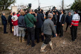 بازدید حسن روحانی،رییس جمهور از روستای سیل زده، کردخیل از توابع شهرستان ساری ـ مازندران