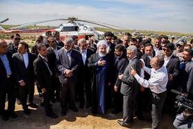 بازدید رییس جمهور از مناطق سیل زده خوزستان