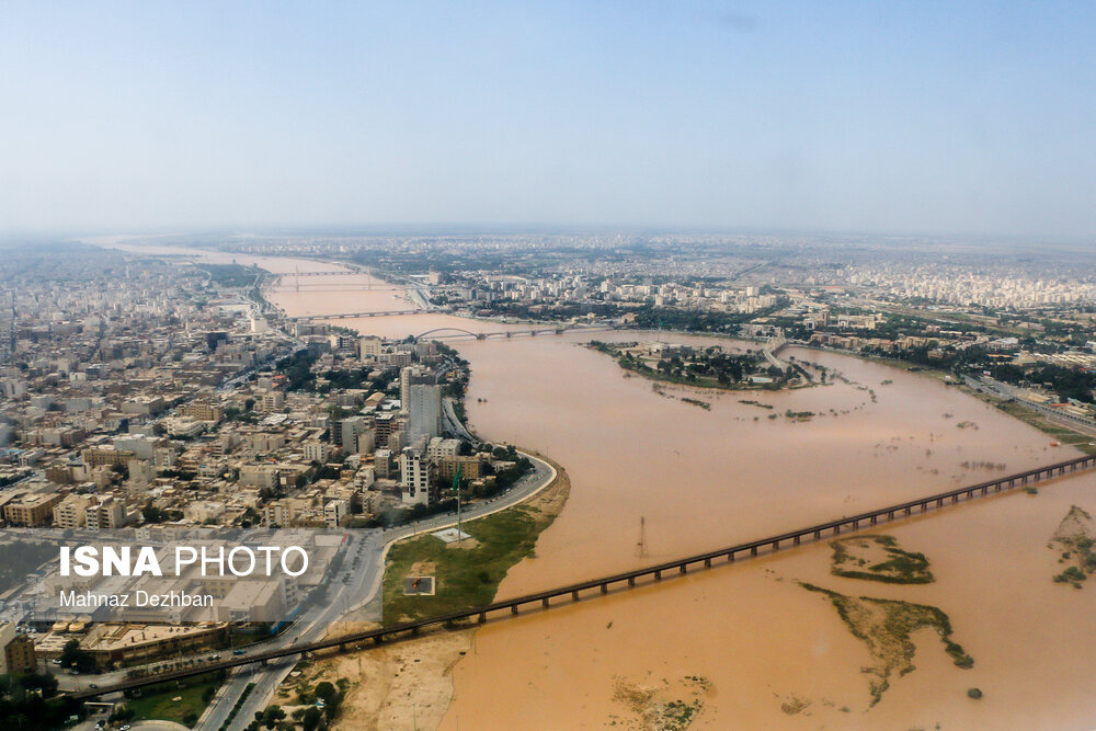 عکس شهر اهواز از بالا
