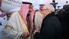 دیدار پادشاه عربستان و رئیس‌جمهوری تونس و امضای دو توافقنامه اقتصادی
