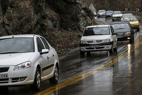 جاده‌های ۱۸ استان کشور بارانی شد