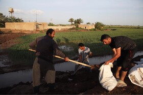 بازدید جهانگیری از عملیات ترمیم و تقویت روستای شعیبیه شوشتر